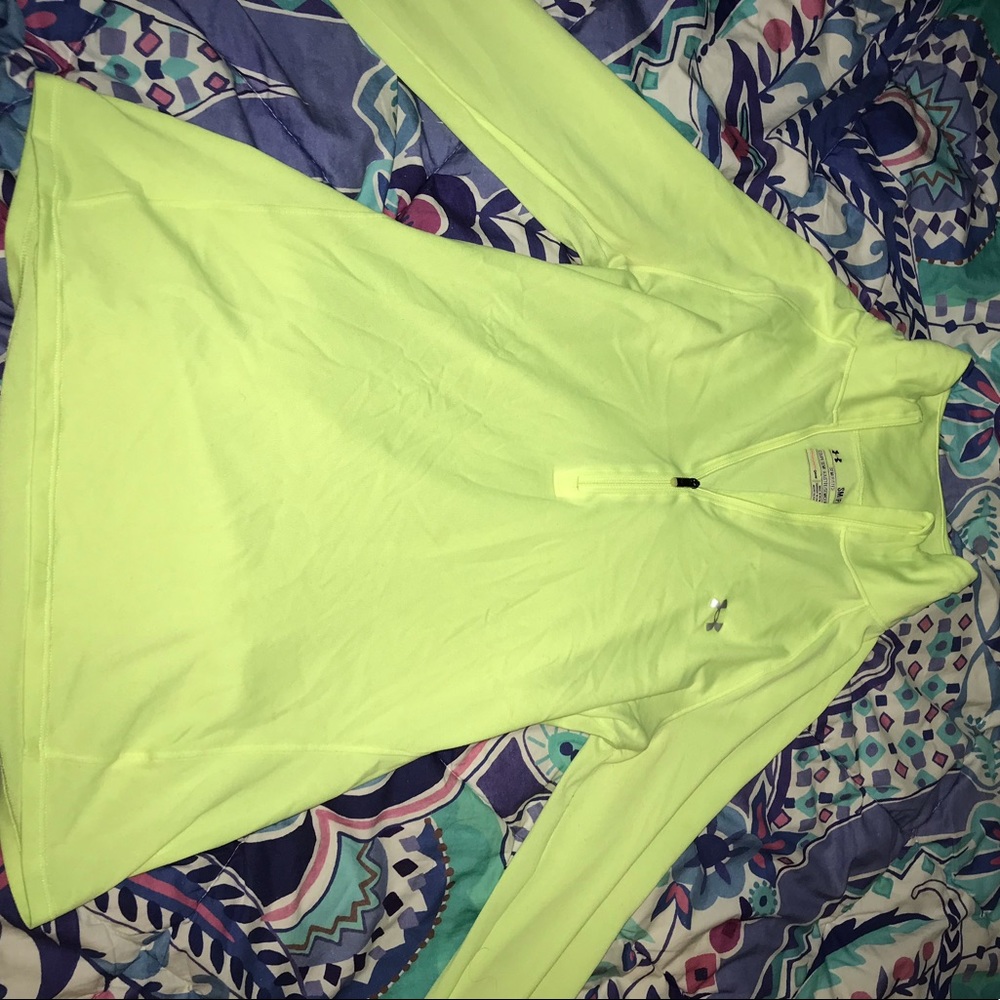 Women’s neon under armour half zip